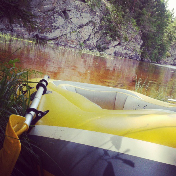 Morning swim with the boat...